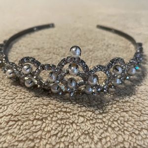 Vintage Silver Pearl Tiara